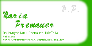 maria premauer business card